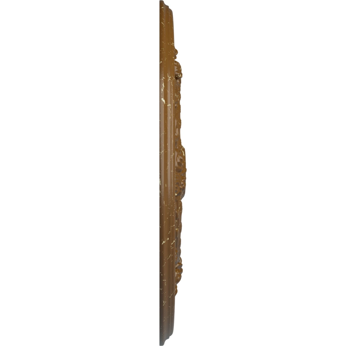 Ekena Millwork 27"OD x 1 1/8"P Flower Ceiling Medallion (Fits Canopies up to 3 7/8"), Hand-Painted Smokey Topaz Crackle