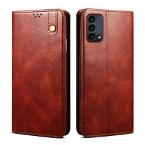 Dteck Case for OnePlus Nord N200 5G,Flip Fold PU Leather Wallet Case with Card Slot Holder & Stand Magnetic Closure Shockproof Protective Cover for OnePlus Nord N200 5G,Brown