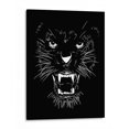 thumbnail image 1 of Cuadro decorativo - Tiger Lines, Line Art 75x100 Canvas Lab Animales, Blanco y negro, Ilustraciones, Minimalista, Tigres, Naturaleza, Animales y naturaleza,, 1 of 2