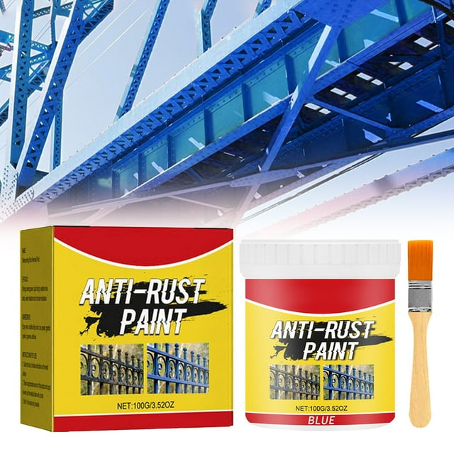 Hot! Iron Gate Railing Metal Anti-Rust Anti-Corrosion Transformation Renovation Anti-Rust Coating Primer Blue