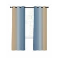 thumbnail image 7 of Blue Yellow Ombre Blackout Curtains for Bedroom/Living Room, Farmhouse Modern Gradient Art Thermal Insulated Kitchen Drapes with Grommets, Light Blocking Window Treatment, 2 Panels 42" x 54", 7 of 7