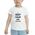 thumbnail image 2 of Keep Calm And Love Pigs Cute Toddler T-Shirts for Boys Girls (White, 3T), 2 of 5
