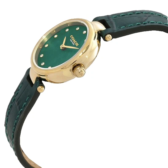 Coach Park 14503534 Green Dial & Leather Strap Quartz 26mm Womens