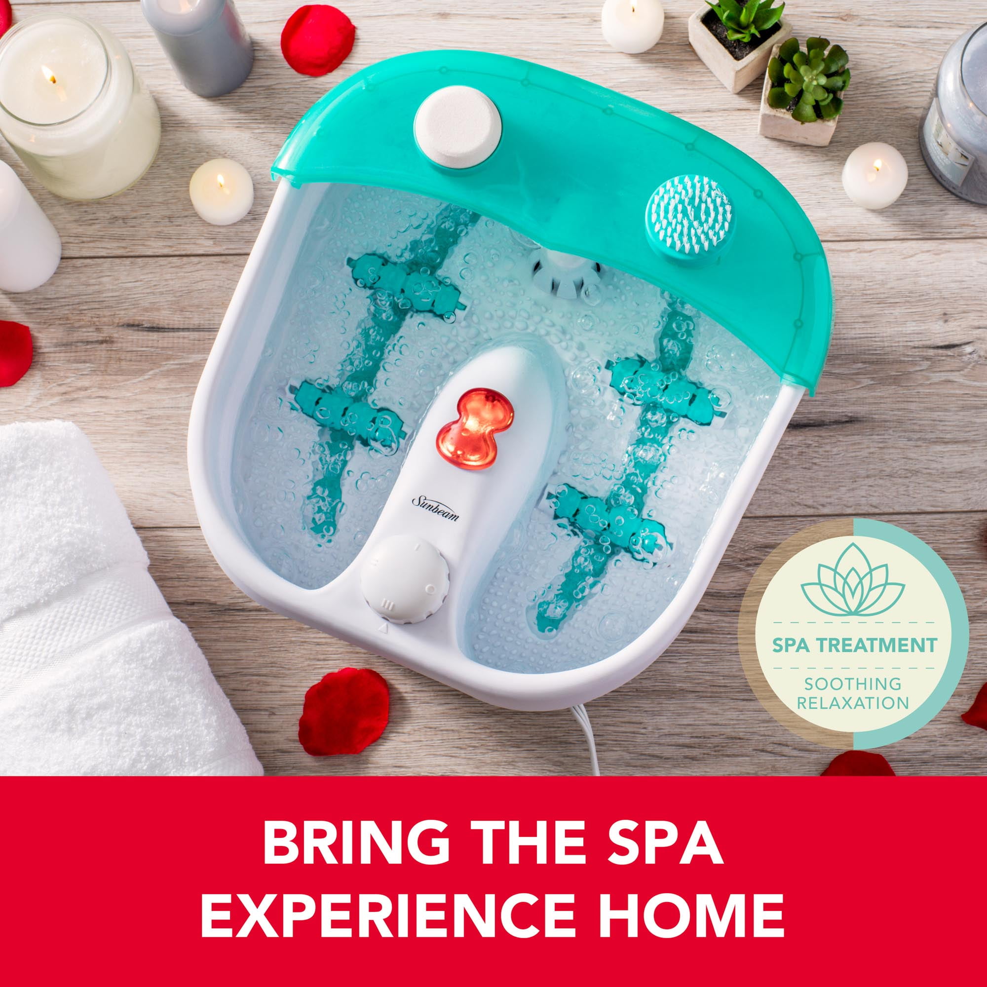 Sunbeam 16975 Foot Spa With Heating, Bubbles & Massager Rollers
