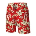 thumbnail image 5 of Naloa Lilies Flowers Men's Beach Shorts, Surfing shorts, Swim trunks, Quick Dry Swim Trunks for Surfing Beach Fun - Medium, 5 of 9