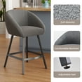thumbnail image 4 of STARY Bar Stools Set of 2,Upholstered Bar Stool with Back, 27 inch Height Counter Height Barstools for Home Kitchen Island, 4 of 6