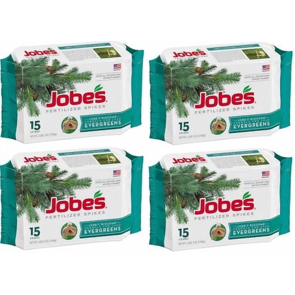 Jobe's 01611 15 Pack Evergreen Tree & Shrub Fertilizer Spikes - Quantity of 4