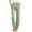 Green, variant on WREESH Womens Cotton Linen Pants Casual Wide Leg Pants Solid Elastic Waist Loose Long Pants with Pocket Pink