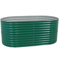 thumbnail image 3 of Sunnydaze 79" x 40" x 32" Oval Green Steel Stackable Outdoor Raised Garden Bed, 3 of 12