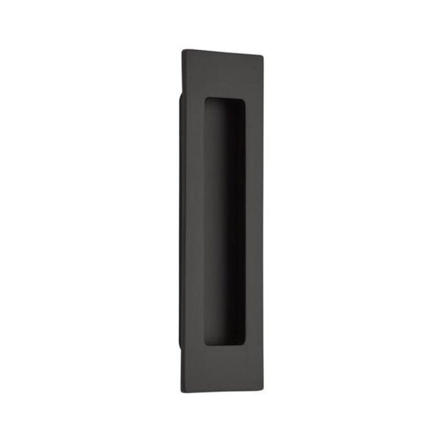 Emtek 220306US19 6 in. Modern Rectangular Flush Pull, Flat Black