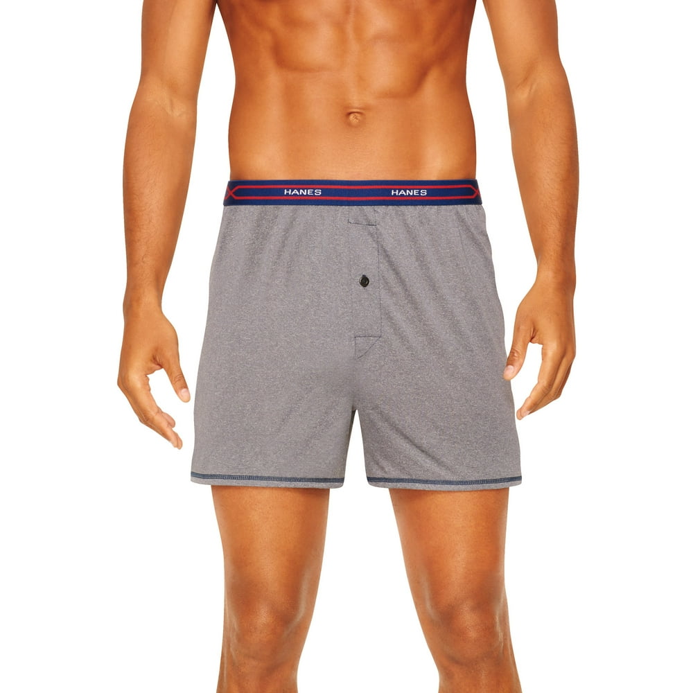Hanes Hanes Mens XTemp Performance Cool Boxer, 3 + 1 Bonus Pack