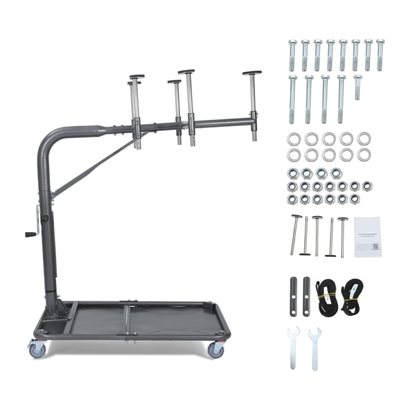 KFFKFF Hard Top Lift System, 220 lbs Capacity, Designed for Easy Removal and Storage, Adjustable Height for Jeep Wrangler Models YJ, TJ, JK, JL, 4XE, and Ford Bronco 4-Door & 6th Generation