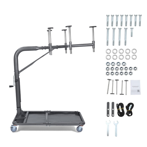 KFFKFF Hard Top Remover Lift, 220 lbs, Jeep Hardtop Removal and Storage System, Quick & Easy One-Person Operation, for Jeep Wrangler YJ, TJ, JK, JL, 4XE, Ford Bronco 4 Door & 6 Gen+