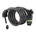 thumbnail image 2 of Candado de cable con contraseña y combinación para bicicletas, motocicletas y niños. Negro, 2 of 8
