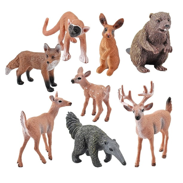 Realistic Forest Animal Model, Figures Woodland Animal Figures for