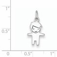 thumbnail image 2 of Sterling Silver Enameled Boy Charm QC7516 (22mm x 10mm), 2 of 2