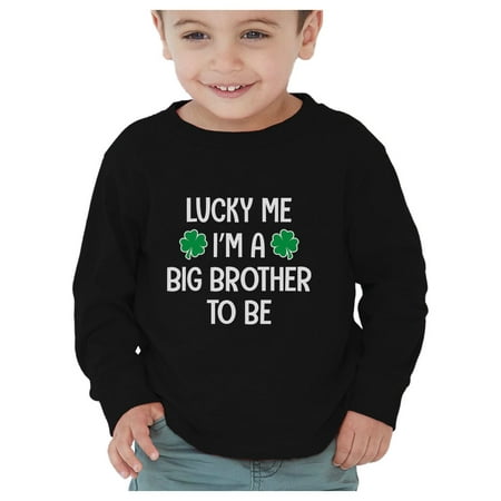 

Tstars Boys St Patricks Day Lucky Me I m a Big Brother Kids St Patricks Day Cool Shirts Gift for Boys Irish Shirt Pride Proud Irish Toddler Kids Long Sleeve T Shirt