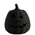 thumbnail image 2 of Woven Halloween Decoration Wicker,Pumpkin Lantern,Witch Hat Lamp & Bat Table Decorations,Rustic Jack-O'-Lantern Candle Holders for Fall Home,Mantel,Shelf & Table Decor, 2 of 5