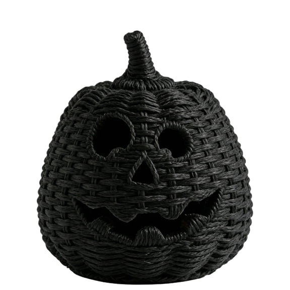 9.8 in. Halloween Eerie Pumpkins — Dark Patterns with Eerie Shadows, Halloween Decorations for Halloween Parties & Trick or Treat Nights — great for Costume Parties with spooky yard displays