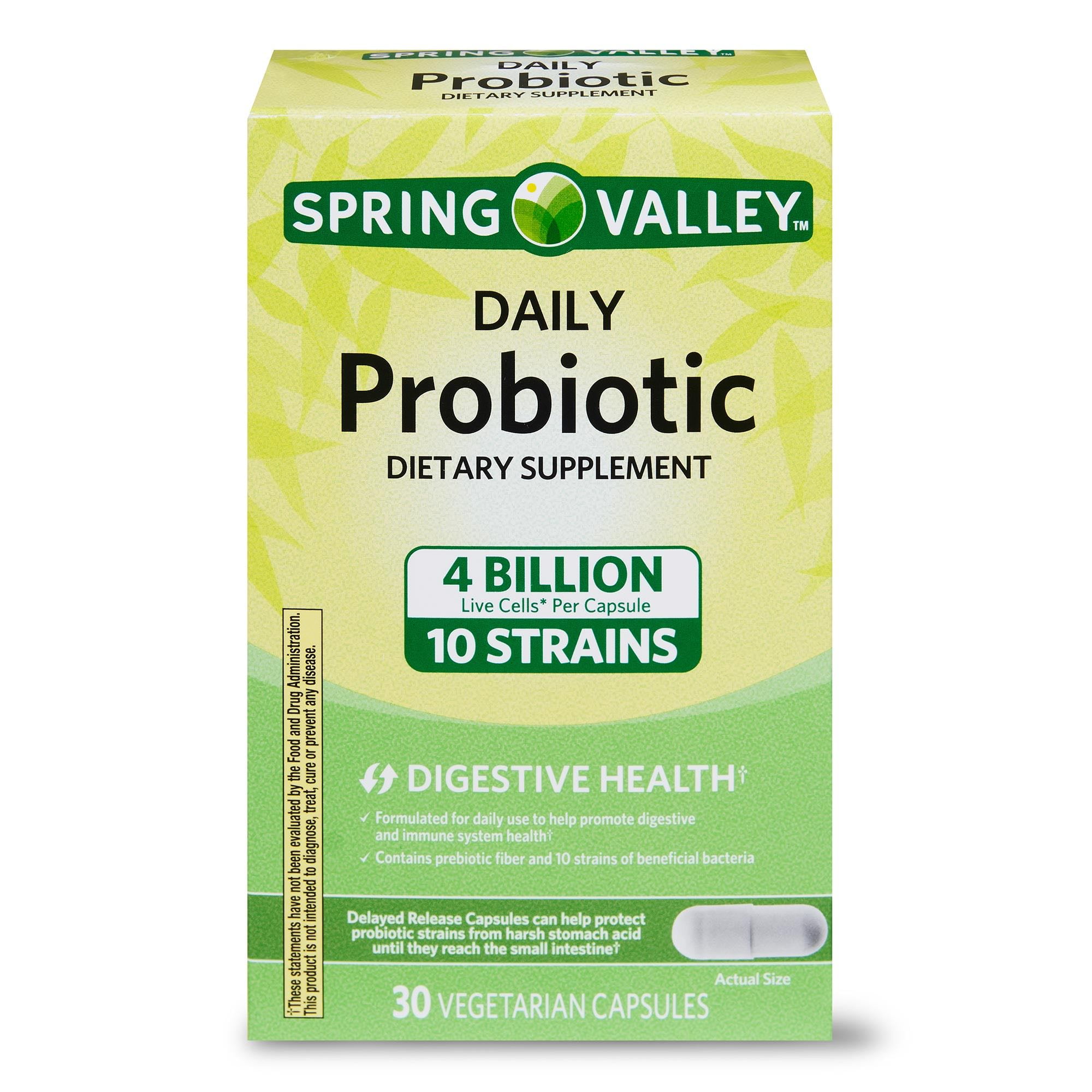 Spring Valley Daily Probiotic Delayed-release Capsules 30 Count - Walmartco...