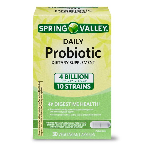 Spring Valley Daily Probiotic Capsules, 30 Count