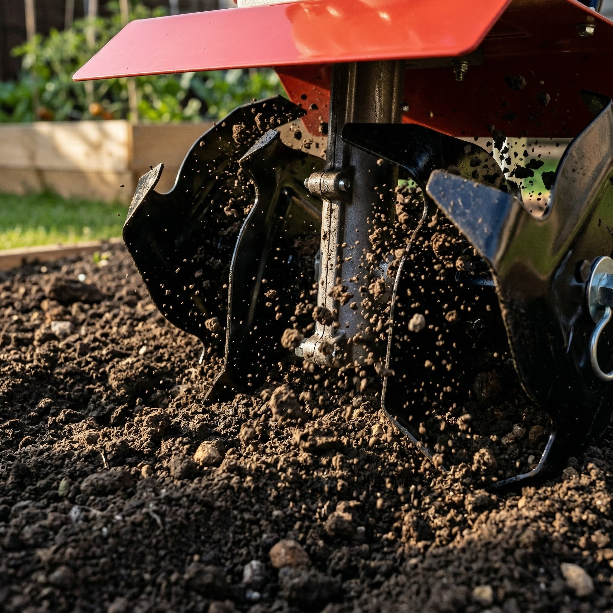NOBOLEA Mini Tiller Cultivator, Powerful 37.7cc 4-stroke Viper Engine, Gear Drive Transmission, Mini Cultivator with 4-Cycle  Engine