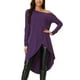 thumbnail image 1 of INSPIRAR CHIC Blusa Casual de Mujer de Un Hombro, Manga Larga, Corte Alto-Bajo, Asimétrica, do Hem Irregular, Color Lila, 1 of 6