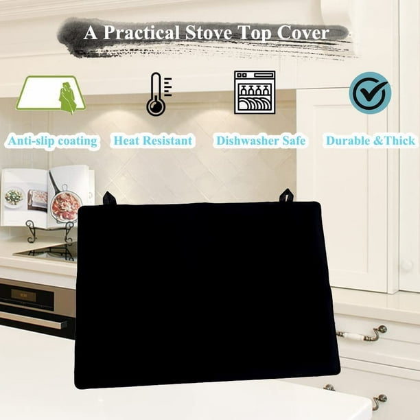 Stove Covers, Extra Large Stove Top Cover for Electric,Thick Rubber Mat Stove  Cover for Glass Top Electric Stove Heat Resistant Cooktop Cover Protects  Foldable Cooktop Cover 28.5 X 20.5 