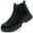 Black, variant on LASUDRAA Mens Safety Work Boots Waterproof Anti-Slip Steel Toe Slip-On Boots
