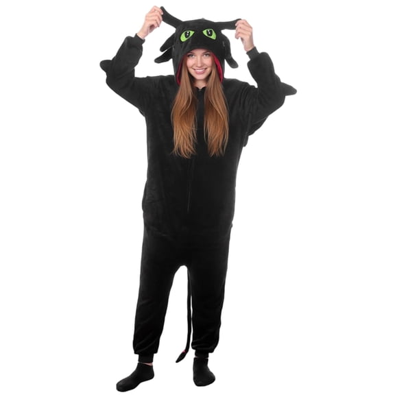 Alaiyaky Onesie Adult Costume Adult Dragon Onesie Pajamas Dragon Cosplay Animal Pajamas Halloween Cosplay Sleepwear for Women/Men