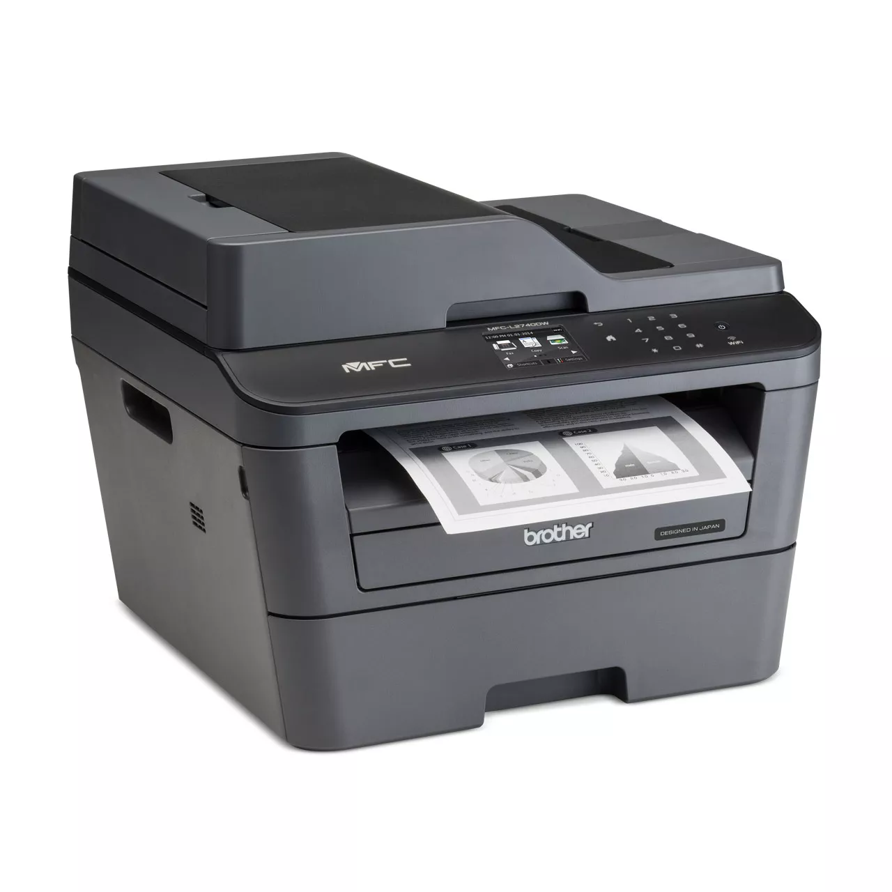 Brother MFC‑L2740DW Wireless All‑in‑One Monochrome Laser Printer – Duplex Print/Scan/Copy/Fax, ADF