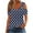 Blue, variant on Womens Summer Trendy Cold Shoulder Short Sleeve T Shirts Criss Cross Casual Loose Tunic Shirts Tops Blouses Blue,S