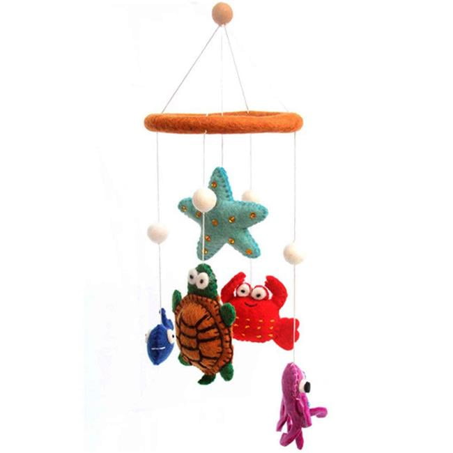 Global Groove GLG2381-133013 Handmade & Fair Trade Felt Deep Sea Mobile