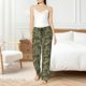 thumbnail image 4 of Balery Green Snake Skin Pantalones de pijama para mujer, pijamas ultraligeros, pantalones de estar por casa-Medium, 4 of 6
