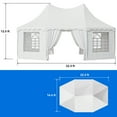 thumbnail image 2 of Dextrus 22x16FT Party Tent Heavy Duty Wedding Canopy Event Shelter Upgraded Ripple Gazebo Large with Roof Removable Sidewalls Commercial, 2 of 5