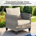 thumbnail image 6 of Ovios 4 Pieces Outdoor Patio Furniture Set with Lighted Coffee Table All-Weather Wicker Rattan Conversation Sofa Set, Gray, 6 of 9