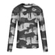 thumbnail image 4 of Blusas y camisas de manga larga con cuello redondo para hombre, blusa informal de manga larga con cuello redondo y estampado para hombre, 4 of 4