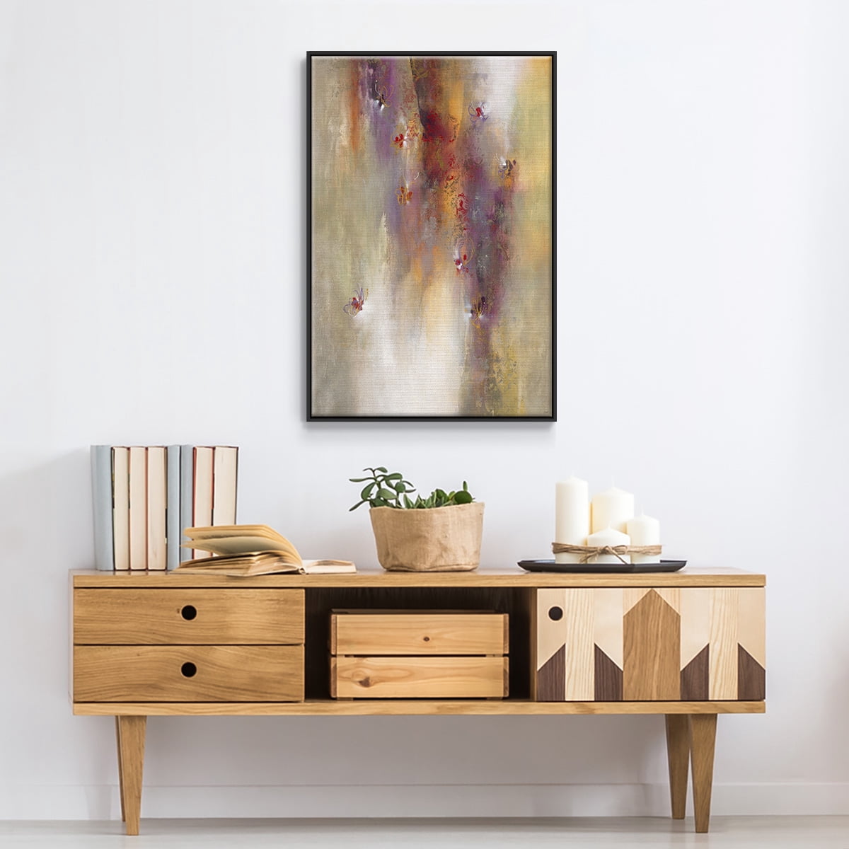 Scarlet Summer Framed Premium Gallery Wrapped Canvas - Ready to Hang - 25 x 37 - Black Floating Frame