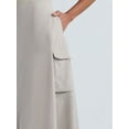 thumbnail image 2 of Avia Women's FeatherStretch Hybrid Sleeveless Cargo Midi Dress, Sizes XS-XXXL, 2 of 4