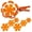 Orange, variant on 12Pcs Multi-Size Thick Felt Cookware Divider Mats Anti-Scratch Stacking Pan Separator Cushions Kitchen Storage Protection Accessories Assorted Timeless Hues