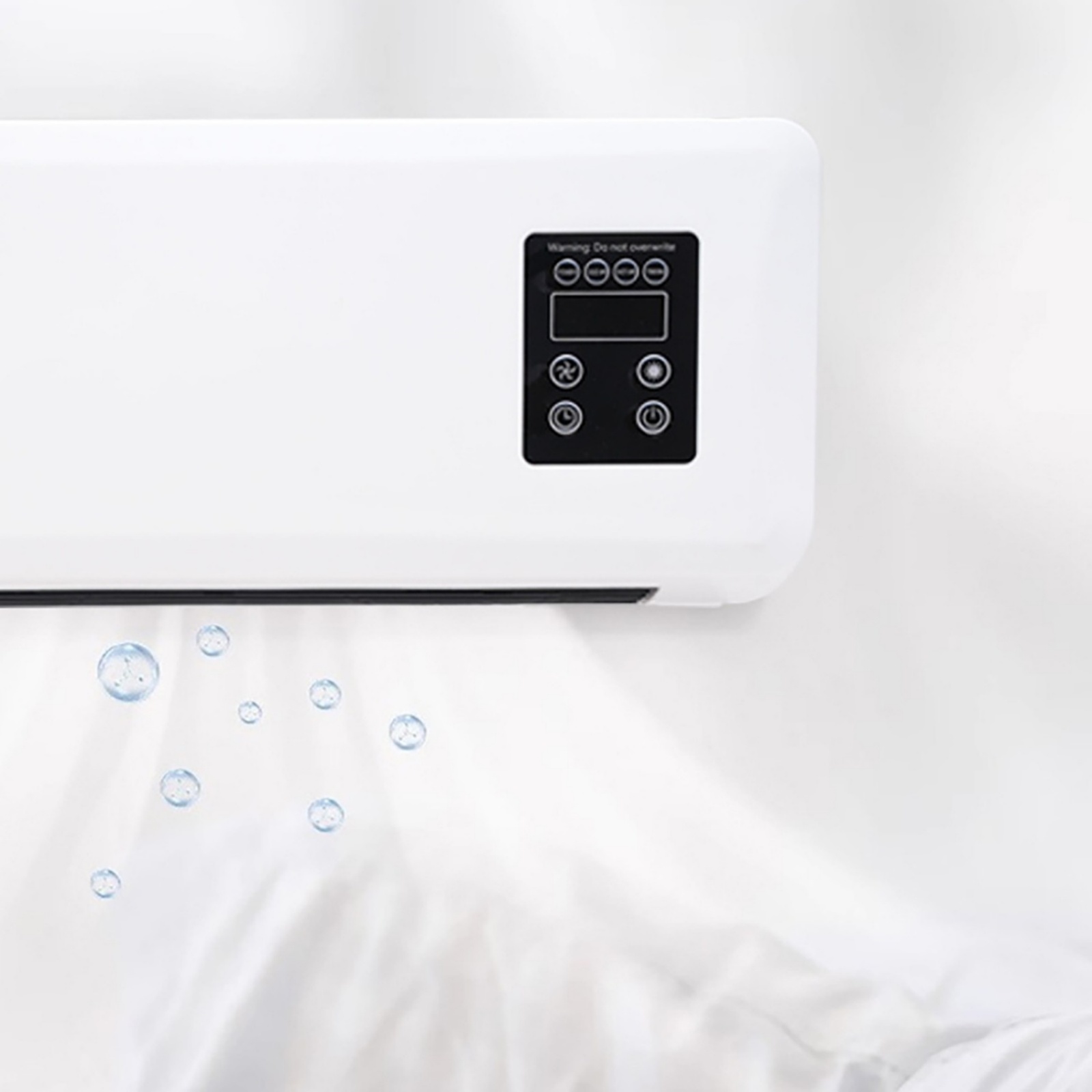 Mini split air conditioners and heat 110v-Desk Fan Bladeless Wall Mount Fan Oscillating For Bedroom Air-Circulator Fan With Remote For Home Offices Bedroom