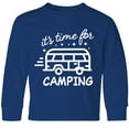 thumbnail image 3 of Inktastic It's Time For Camping with Camper Long Sleeve Youth T-Shirt, 3 of 5