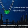 thumbnail image 2 of Gem Stone King 14K Yellow Gold Green Nano Emerald Necklace for Women | 1.50 Cttw | Gemstone May Birthstone | Oval 9X7MM | With 18 inch Chain, 2 of 6
