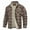Khaki, variant on Men's 2025 Fall Plaid Shacket - Long Sleeve Button Down Jacket, Comfy Lined Flannel Shirt Coat with Pockets