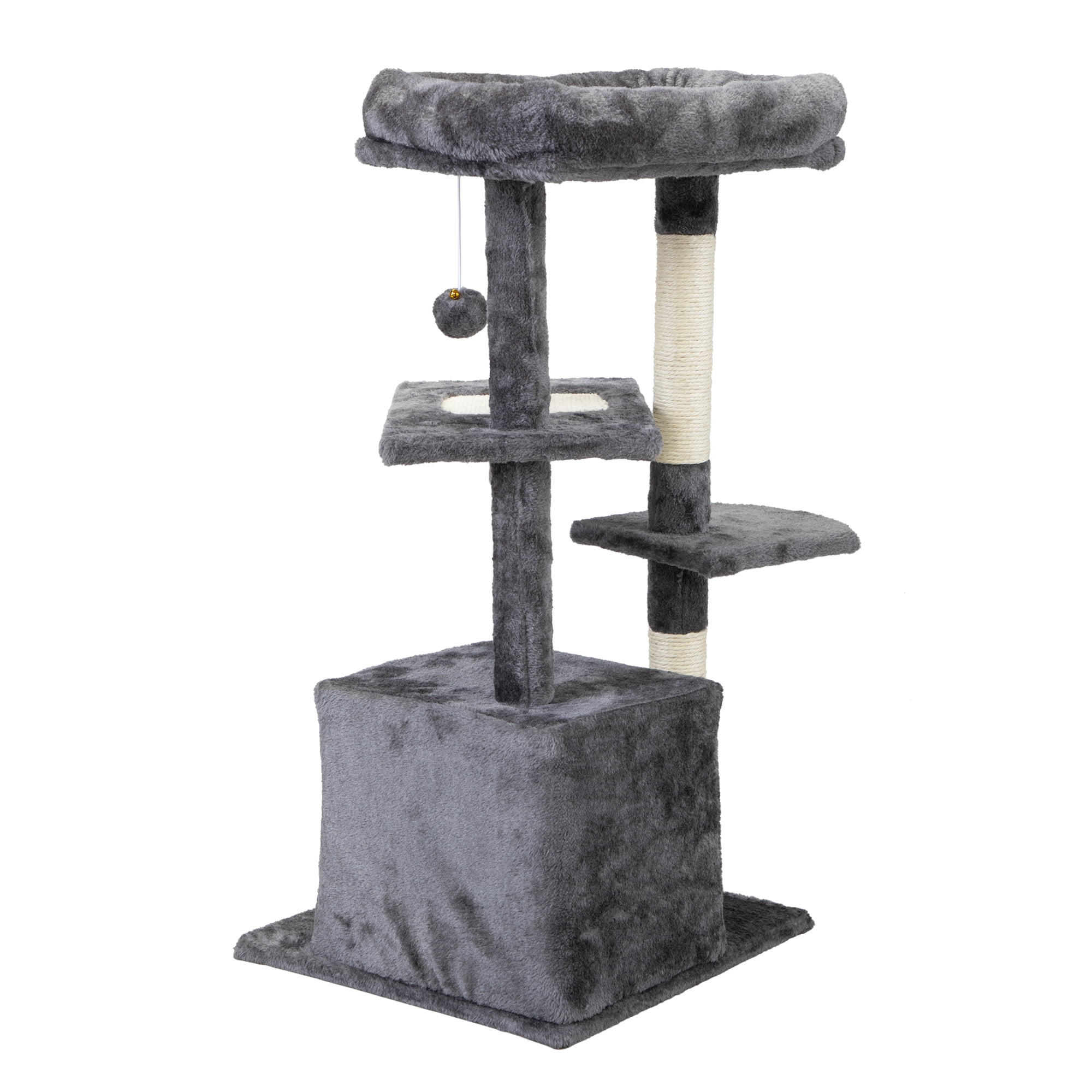 Kepooman Cat Tree Cat Tower Cat Condo Sisal Scratching Posts with Jump Platform Cat Furniture Activity Center Play House, Light Gray Kepooman Cat Tree Cat Tower Cat Condo Sisal Scratching Posts with Jump Platform Cat Furniture Activity Center Play House, Light Gray