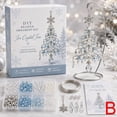 thumbnail image 2 of DIY Christmas Tree Beaded Ornament Kit, Beginner Friendly Holiday Craft Set with Assorted Beads, Wire, Charms & Instructions, Handmade Hanging Christmas Decor, 1 Kit, 2 of 6
