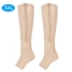 thumbnail image 1 of 1 par de medias de compresión con cremallera hasta media pantorrilla, mallas delgadas, calcetines elásticos con punta abierta (color de piel XXL), 1 of 12