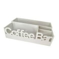 thumbnail image 3 of CarpNettore Coffee Bar Organizer, Tea Condiment Organizer, Rustic Style with Divider, Coffee white, 3 of 9