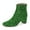 Dark Green, variant on Women Fashion Glitter Block Low Heel Ankle Boots Back Zipper Round Toe Booties Disco Party Shoes Size 9.5 Eggplant