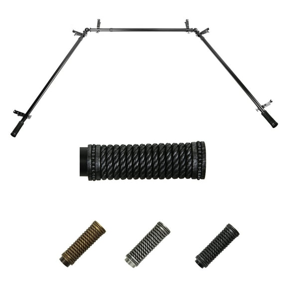 Jonah 13/16" Bay Window curtain rod 20"-36", 38"-72" - Black